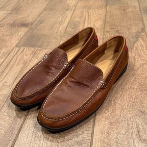 Footjoy FJ Club Shoes Men's 10.5 Tan Brown Leather Slip On Casual Loafers 79013